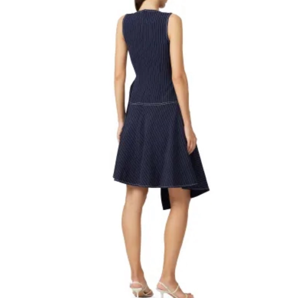 Elliatt “lady” Navy Striped Crepe Dress - Picture 2 of 11